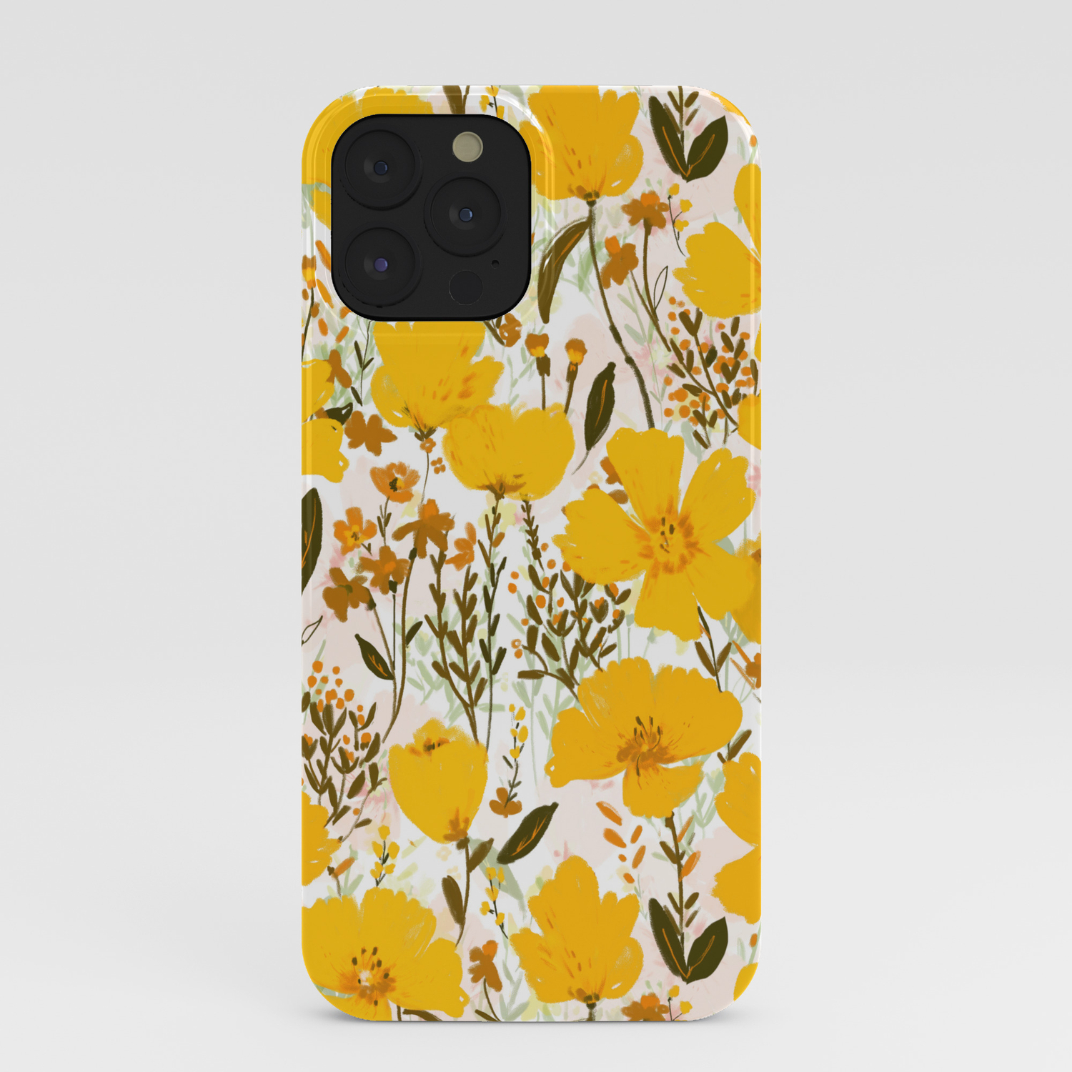 Yellow Roaming Wildflowers Iphone Case By Alison Janssen Society6