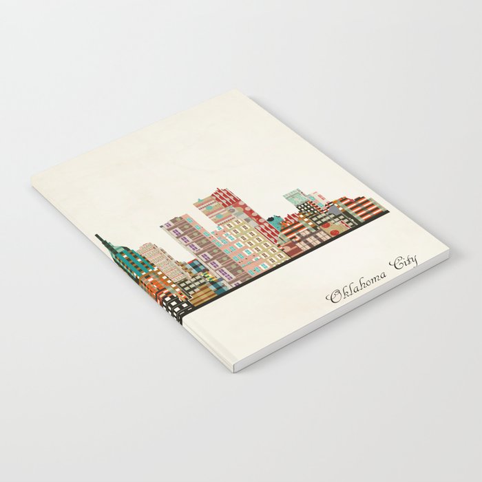 oklahoma city skyline Notebook