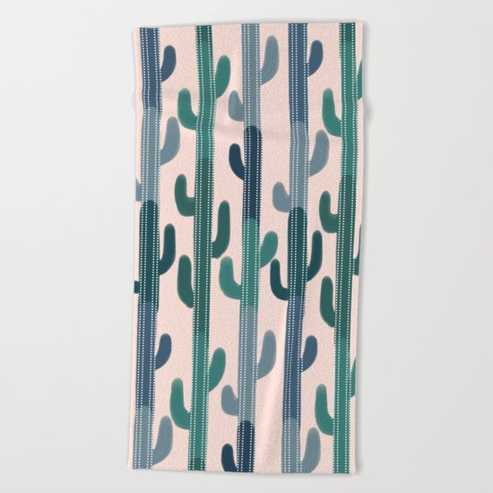 Cactus Lines Beach Towel