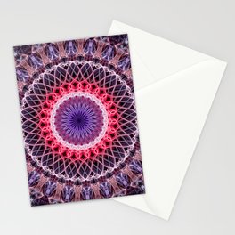 Red and violet mandala Stationery Card