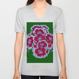 Flowers in 3D ... V Neck T Shirt