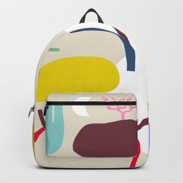 Shapes of Electricity Backpack | Curated, Shapes, Joyful, Digital, Minimal, Vivid, Flat, Abstract, Bright, Yellow 