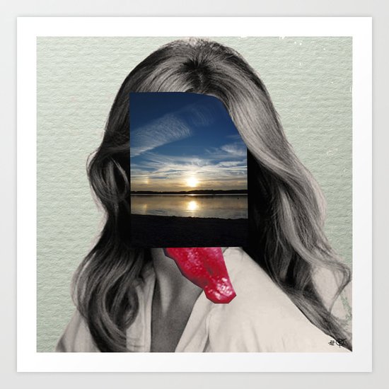 Crazy Woman - Lick me in the moonlight Art Print