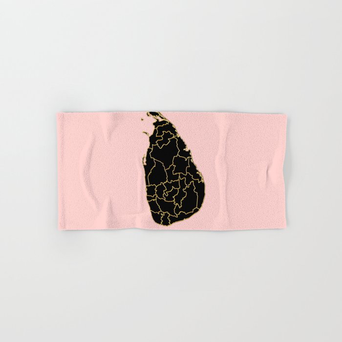 Sri Lanka Map Hand Bath Towel By Annago Society6