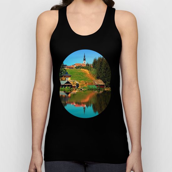 A village in the mirror Unisex Tank Top