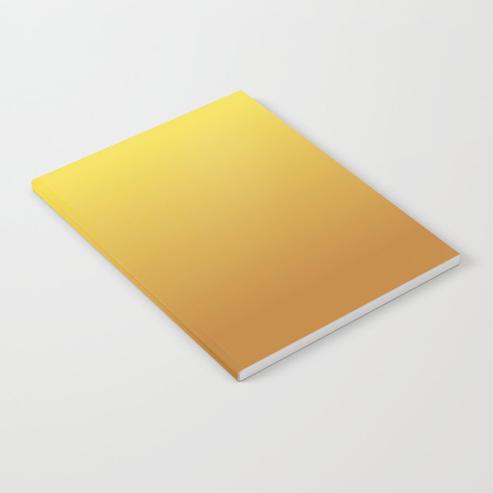 OLD GOLD COLOR. YELLOW TAN OMBRE PATTERN  Notebook