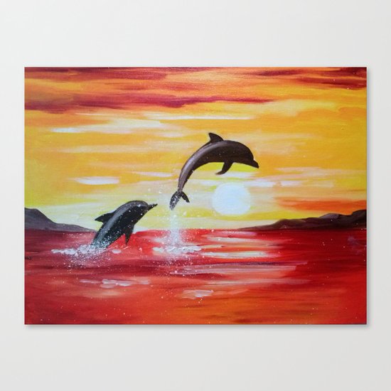 Dolphins Canvas Print