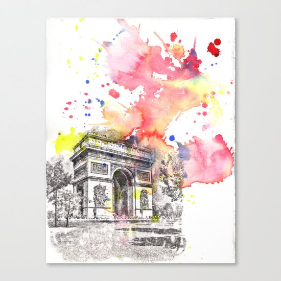 Arch De Triumph Paris France Canvas Print