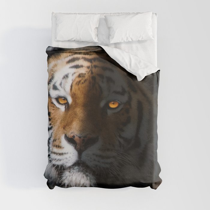 Tiger Portrait Duvet Cover