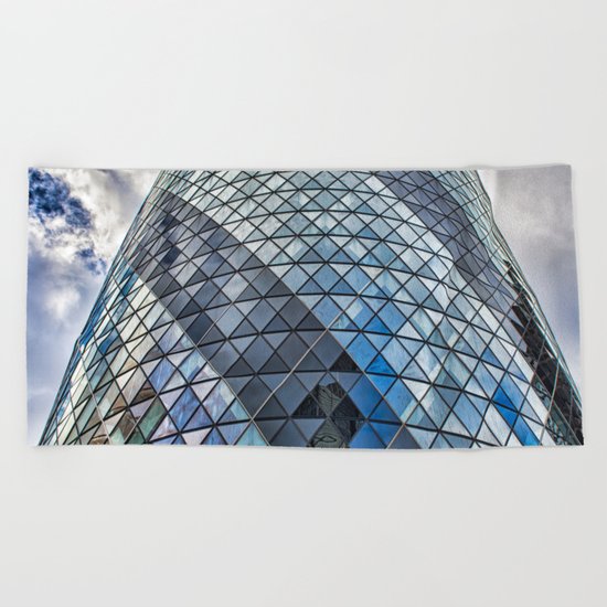 London The Gherkin 30 St Mary Axe Beach Towel