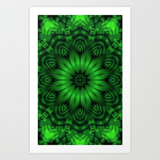 Green Kaleidoscope Art Print