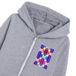 Bold Watercolor Geometric Shapes Kids Zip Hoodie