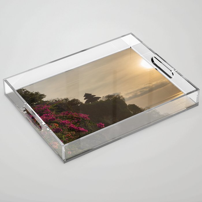 Uluwatu Temple At Sunset  Acrylic Tray