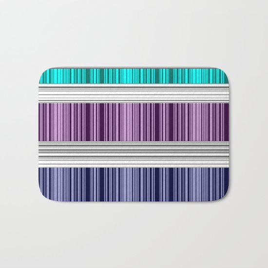 The colorful stripes . Bath Mat