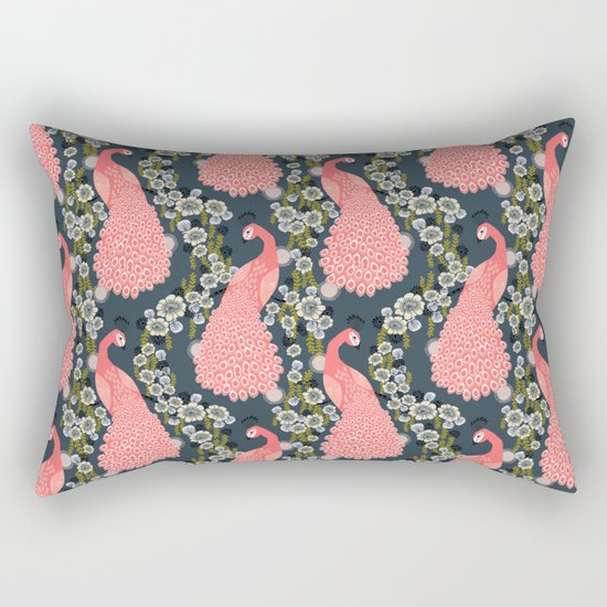 Peacock by Andrea Lauren Rectangular Pillow