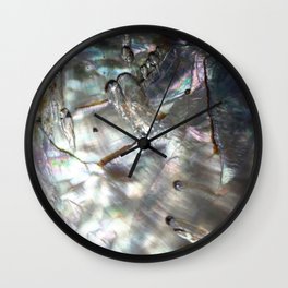 Abalone Shell Hidden Art The Meeting Whisperers Art in Nature Mother of Pearl Wall Clock