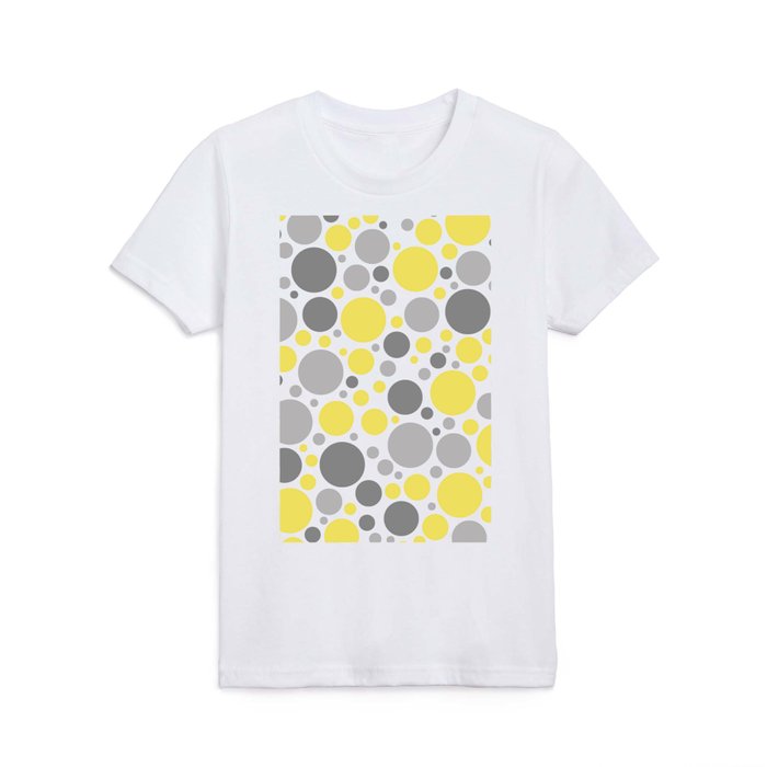 Silver Yellow Dots Modern Collection Kids T Shirt