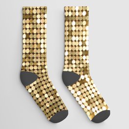 Golden Metallic Glitter Sequins Socks