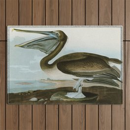 Brown Pelican - John James Audubon's Birds of America Print Outdoor Rug