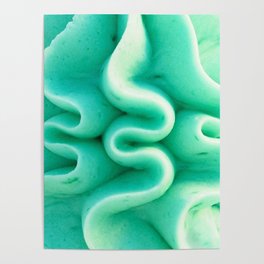 Teal Cupcake Frosting Poster