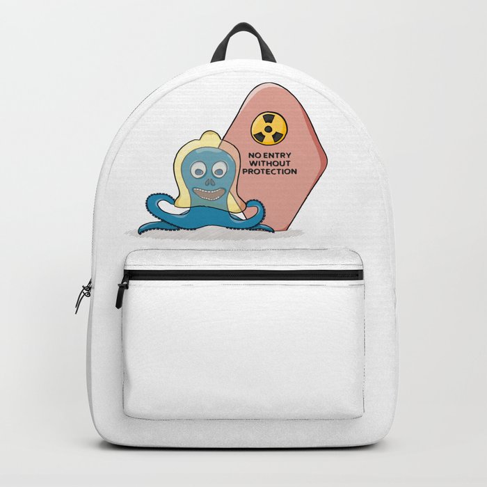 octopus with latex protection and closed door Backpack