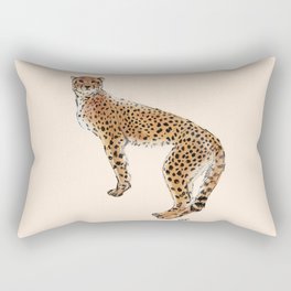 Cheetah Natural Jungle_ Neutrals, Ochres & black Beauty palette Rectangular Pillow