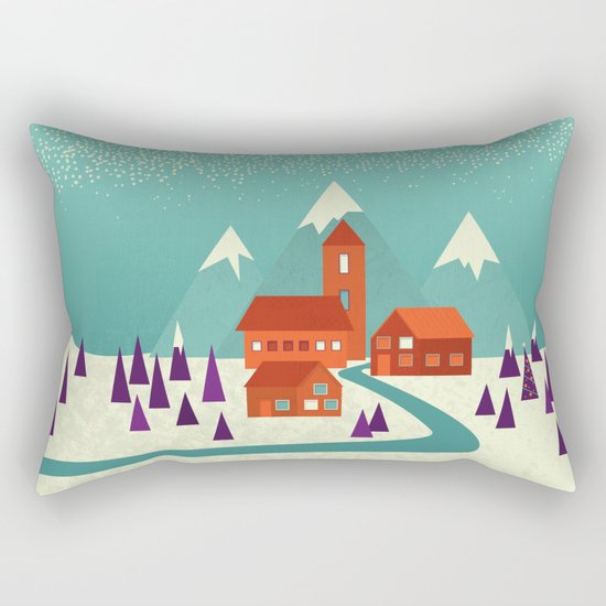 Village Rectangular Pillow