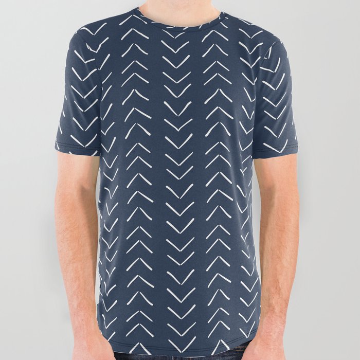 Boho Big Arrows in Navy All Over Graphic Tee