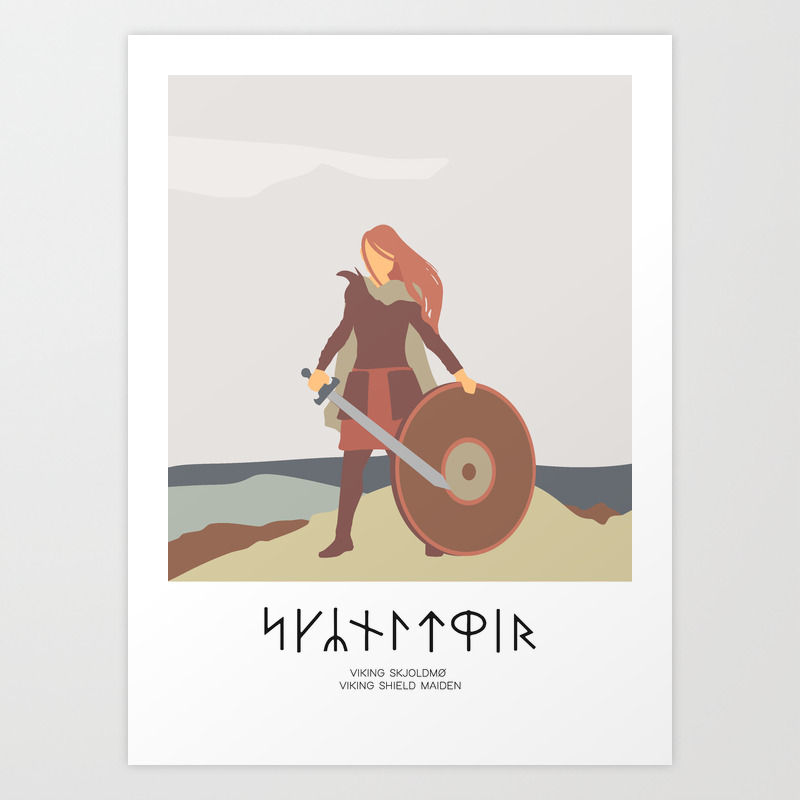 Shield Maiden Bluetooth S Women Viking Warrior Art Print By