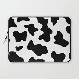 black and white ranch farm animal cowhide western country cow print Laptop Sleeve