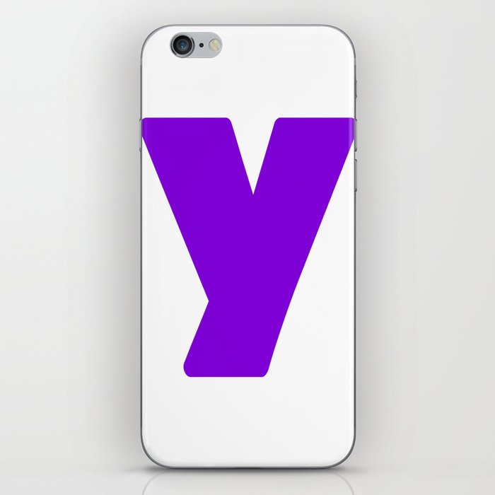y (Violet & White Letter) iPhone Skin