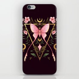Pink Silk Moth iPhone Skin