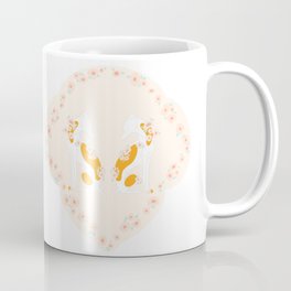 Greyhound in Bloom - Yellow Coffee Mug