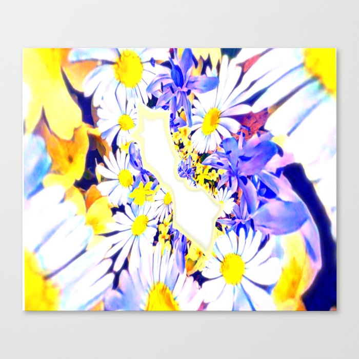 Spring flowers illusion Canvas Print