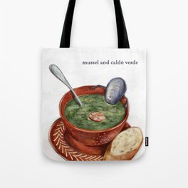 La Cuisine Fusion - Mussels with Caldo Verde Tote Bag