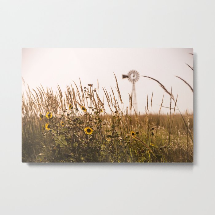 Sunflower Dreams & Windmill Memories... Metal Print
