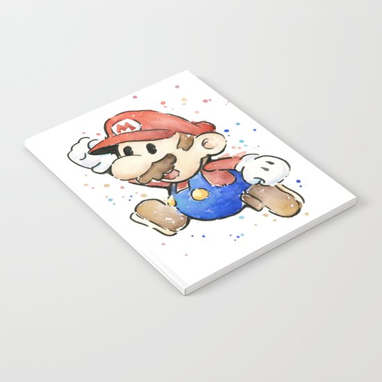 Mario Watercolor Notebook