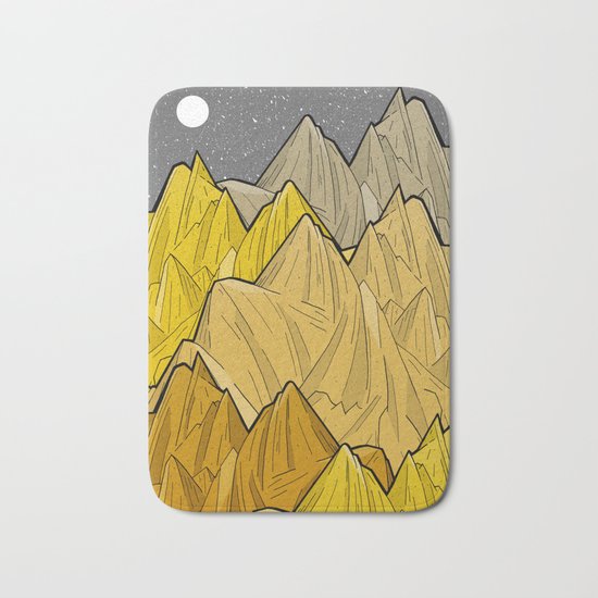 The Golden Mountains Bath Mat