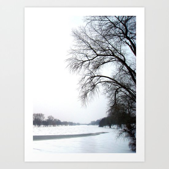 frozen lake. Art Print