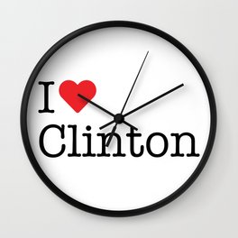I Heart Clinton, MS Wall Clock