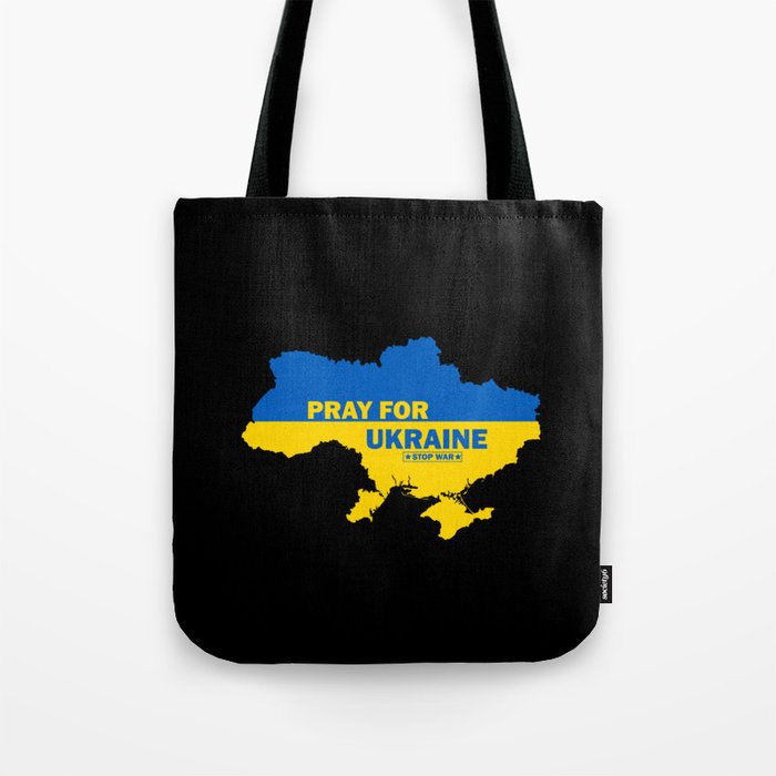 Pray for Ukraine #StopWar blue yellow Tote Bag