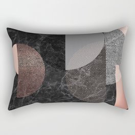 Black Marble Rectangular Pillow