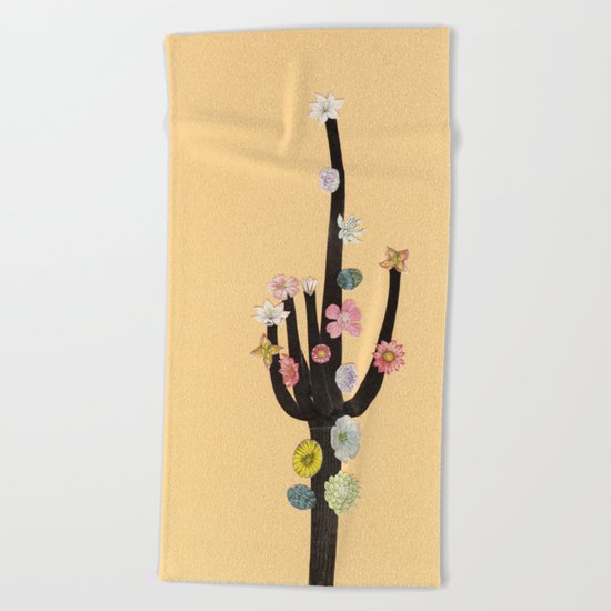 Flowering Cactus Beach Towel