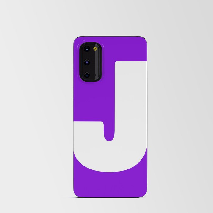 J (White & Violet Letter) Android Card Case