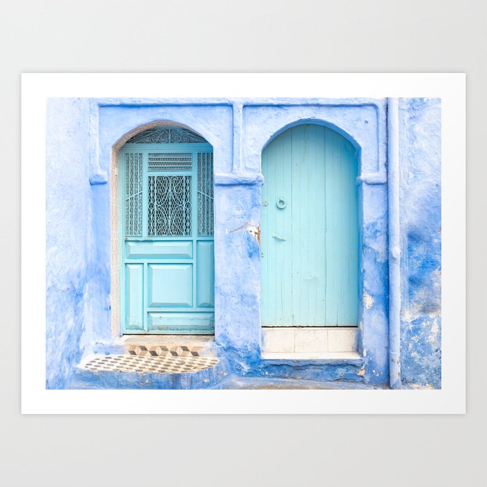 Doors of Chefchaouen VI - The Blue City, Morocco Art Print