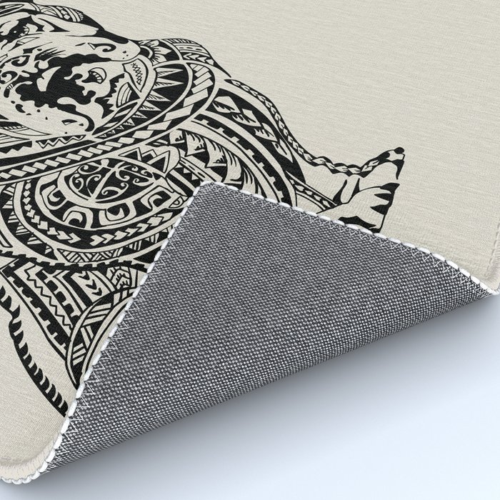 Polynesian English Bulldog Rug by huebucket Society6