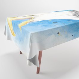 Bald Eagle Watercolor Splash Tablecloth