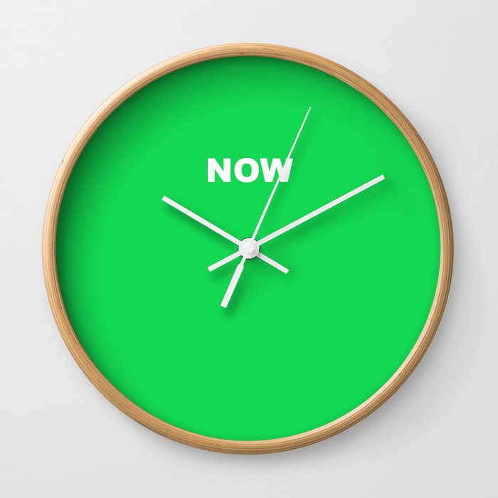 NOW BRIGHT FOREST GREEN COLOR Wall Clock