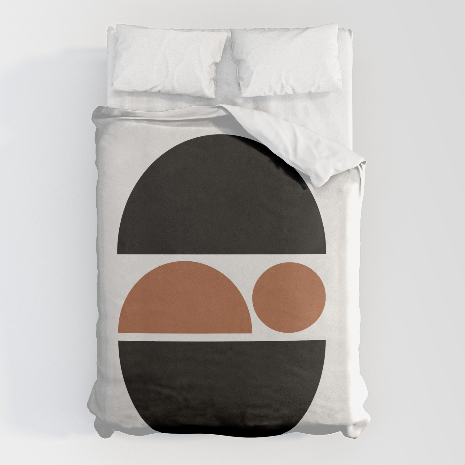 Sleeping Baby Zen Minimalist Design Black Tan Duvet Cover By Denidesigns Society6