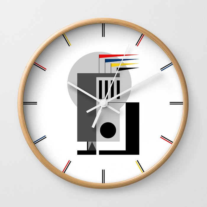 BAUHAUS DREAMING Wall Clock by THE USUAL DESIGNERS Society6